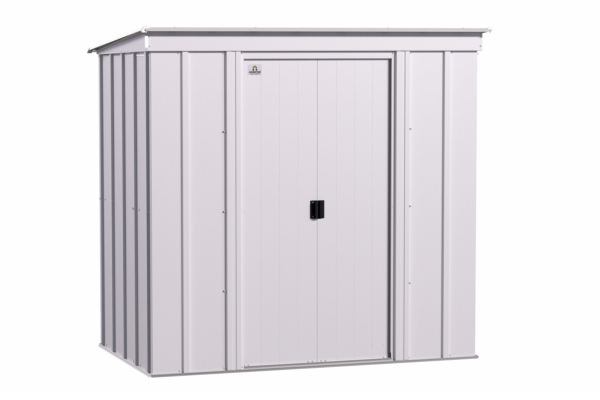 Arrow Classic Steel Storage Shed, 8 ft. x 8 ft., Blue Grey