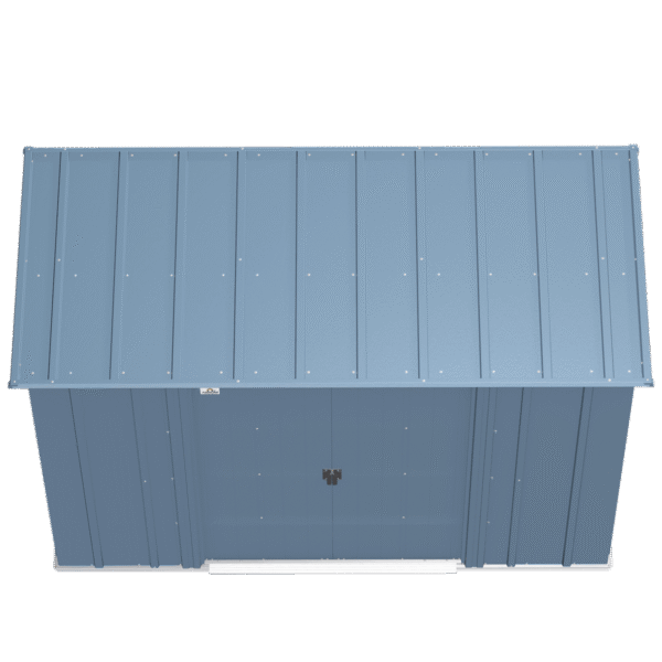 Arrow Classic Steel Storage Shed, 8 ft. x 4 ft., Blue Grey