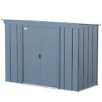Arrow Classic Steel Storage Shed, 8 ft. x 4 ft., Blue Grey