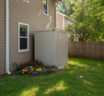 Arrow Elite 6 x 4 x 6 ft Blue Grey Steel Storage Shed
