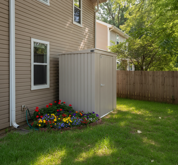 Arrow Elite 6 x 4 x 6 ft Blue Grey Steel Storage Shed