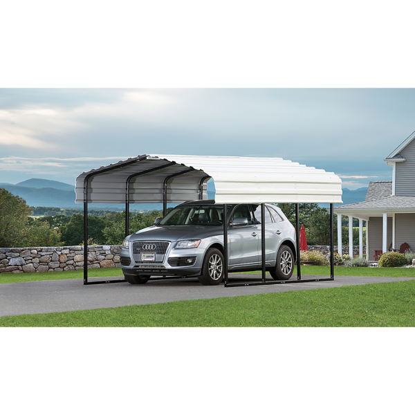 Arrow 10 x 15 x 7 ft Eggshell Carport