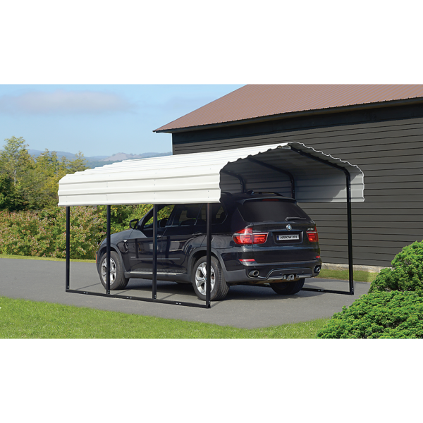 Arrow 10 x 15 x 7 ft Eggshell Carport