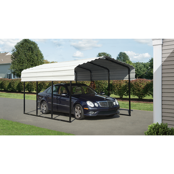 Arrow 10 x 15 x 7 ft Eggshell Carport