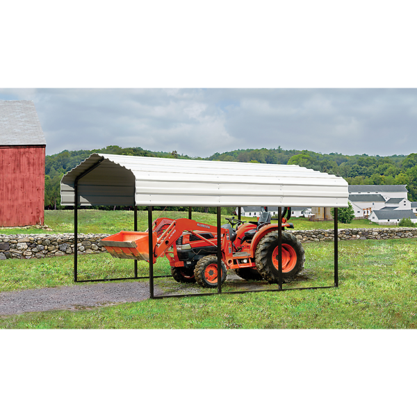 Arrow 10 x 15 x 7 ft Eggshell Carport