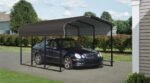 Arrow 10 x 15 x 7 ft Charcoal Carport
