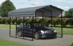 Arrow 10 x 15 x 9 ft Charcoal Carport