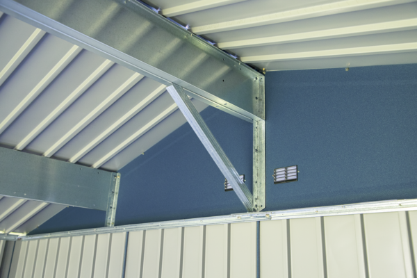 Arrow Elite 10 x 12 x 8 ft Blue Grey Steel Storage Shed