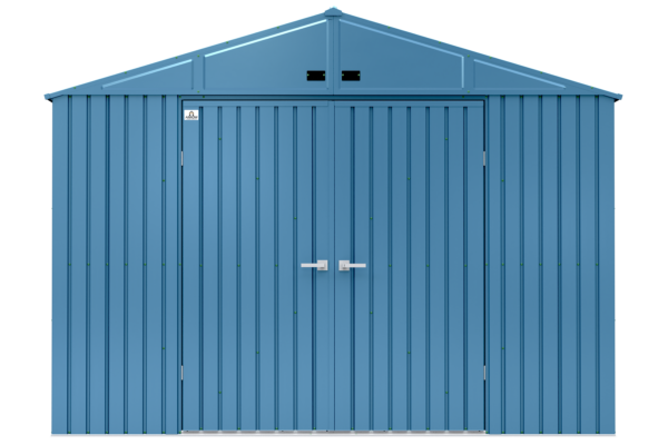 Arrow Elite Steel Storage Shed, Blue Grey