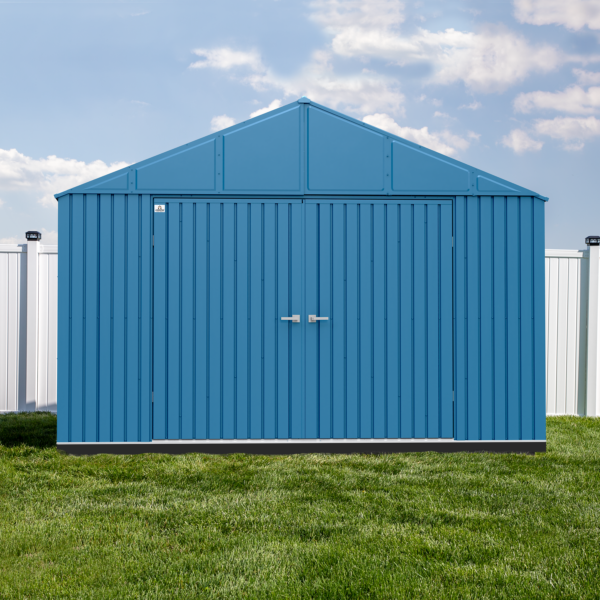 Arrow Elite 14 x 16 x 8 ft Blue Grey Steel Storage Shed