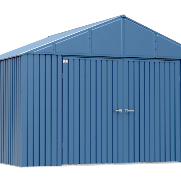 Arrow Elite 12 x 16 x 8 ft Blue Grey Steel Storage Shed