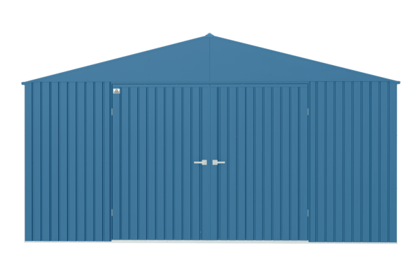 Arrow Elite Steel Storage Shed, Blue Grey