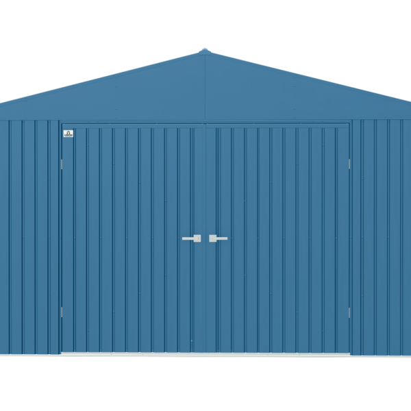 Arrow Elite Steel Storage Shed, Blue Grey