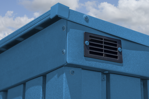 Arrow Elite 8 x 4 x 6 ft Blue Grey Steel Storage Shed