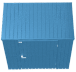 Arrow Elite 6 x 4 x 6 ft Blue Grey Steel Storage Shed