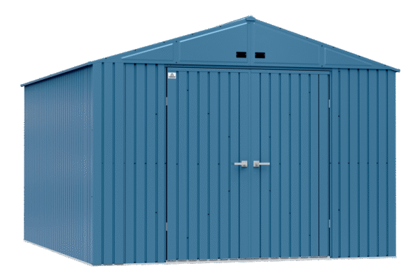 Arrow Elite 10 x 12 x 8 ft Blue Grey Steel Storage Shed
