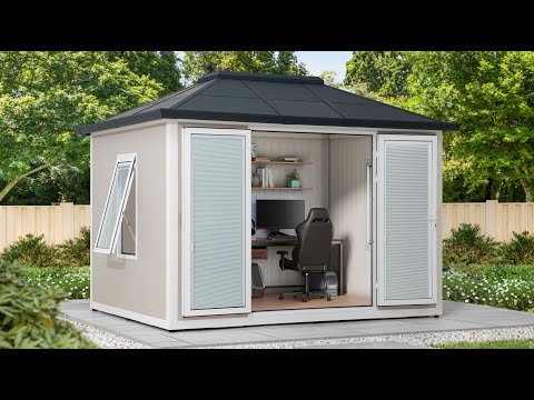 BEYOND SHED 10x12.6 Backyard Office Shed with Floors, Windows, and Lockable Doors