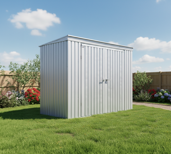 Arrow Elite 6 x 4 x 6 ft Blue Grey Steel Storage Shed