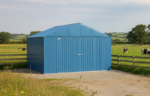 Arrow Elite 6 x 4 x 6 ft Blue Grey Steel Storage Shed