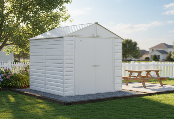 Arrow Select Steel Storage Shed, 10x8, Blue Grey