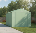 Arrow Select Steel Storage Shed, 10x4, Blue Grey