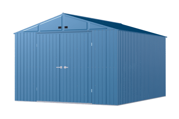 Arrow Elite 10 x 12 x 8 ft Blue Grey Steel Storage Shed