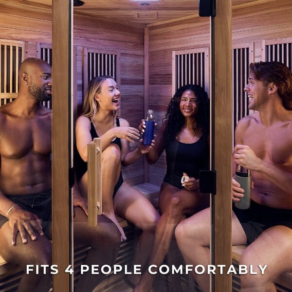 Rylan Indoor Infrared Corner Sauna – 4 Person