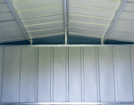 Arrow Classic Steel Storage Shed, 8x7, Blue Grey