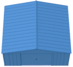 Arrow Classic 14 x 14 x 7 ft Blue Grey Steel Storage Shed