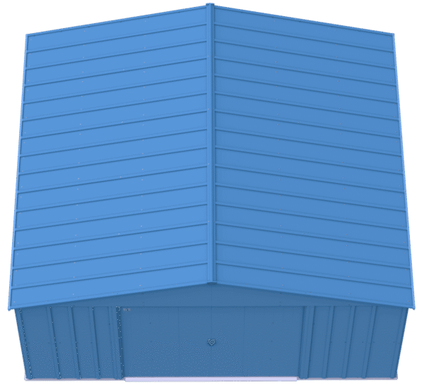 Arrow Classic 14 x 14 x 7 ft Blue Grey Steel Storage Shed