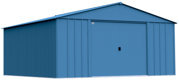 Arrow Classic 14 x 14 x 7 ft Blue Grey Steel Storage Shed