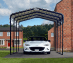 Arrow 10 x 15 x 9 ft Eggshell Carport