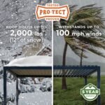 10x10 Sarasota Steel Louvered Pergola