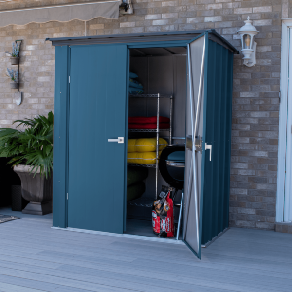 Arrow Spacemaker® 6 x 3 x 6 ft Blue Grey Shed