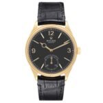 Rolex 1908 Yellow Gold Black Dial Mens Watch 52508 Box Card