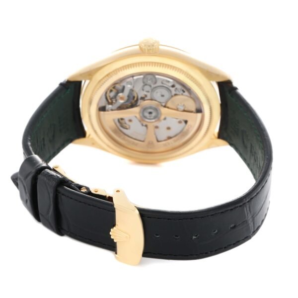 Rolex 1908 Yellow Gold Black Dial Mens Watch 52508 Unworn