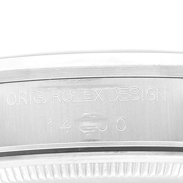 Rolex Air King 34 Blue Dial Smooth Bezel Steel Mens Watch 14000