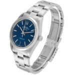 Rolex Air King 34 Blue Dial Smooth Bezel Steel Mens Watch 14000