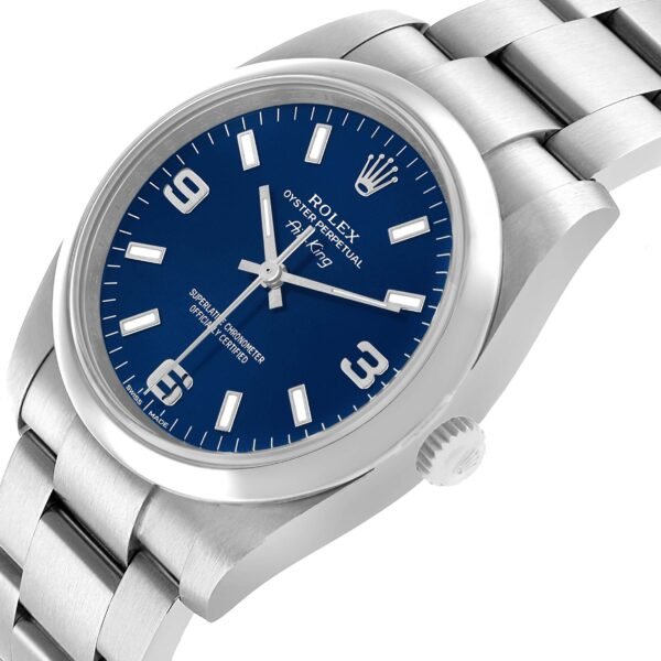 Rolex Air King 34 Blue Dial Steel Mens Watch 114200