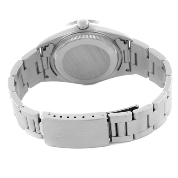 Rolex Air King 34 Salmon Dial Engine Turned Bezel Steel Mens Watch 14010