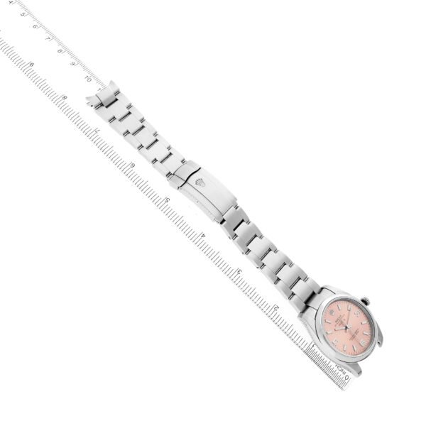 Rolex Air King 34 Salmon Dial Smooth Bezel Mens Watch 114200 Card