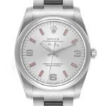 Rolex Air King 34 Silver Dial Steel Mens Watch 114200