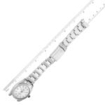 Rolex Air King 34 Silver Pink Baton Dial Steel Mens Watch 114200