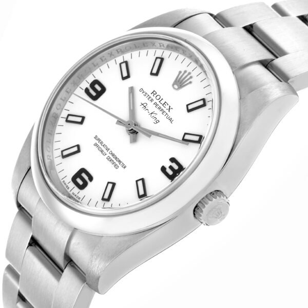 Rolex Air King 34 White Dial Steel Mens Watch 114200