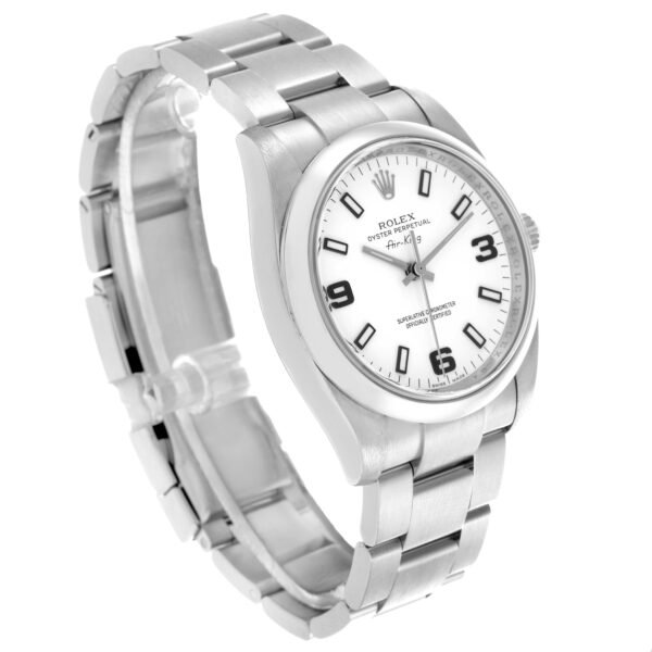 Rolex Air King 34 White Dial Steel Mens Watch 114200