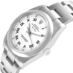 Rolex Air King 34 White Roman Dial Steel Mens Watch 114200