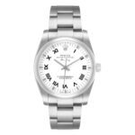 Rolex Air King 34 White Roman Dial Steel Mens Watch 114200