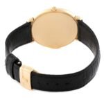 Rolex Cellini 18k Yellow Gold White Dial Black Strap Mens Watch 6623