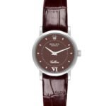 Rolex Cellini Classic White Gold Brown Dial Ladies Watch 6110