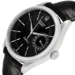 Rolex Cellini Date White Gold Automatic Black Dial Mens Watch 50519